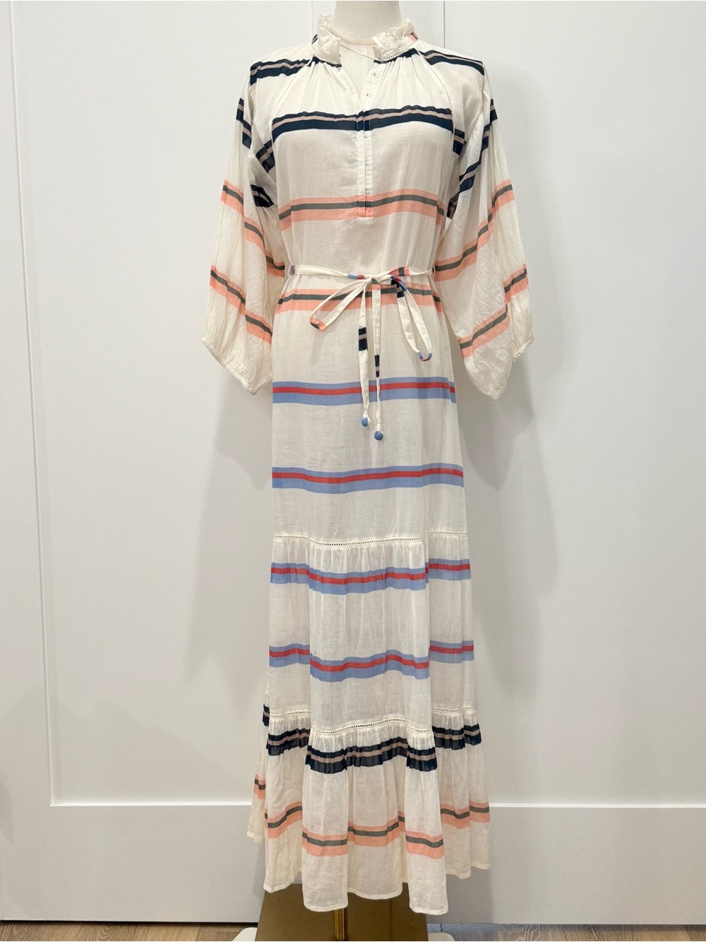Apiece Apart Striped Maxi Dress Size 0 Multicolor Vacation Coastal Beachy Chic - Picture 4 of 10